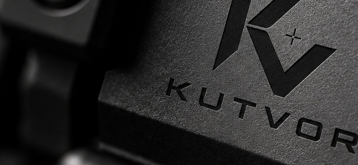 KUTVOR marking detail on a machined surface